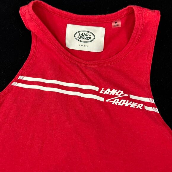 Pacsun Red Land Rover tank top Mini Tank Crop Tank Beach Wear Red Retro - Picture 3 of 4